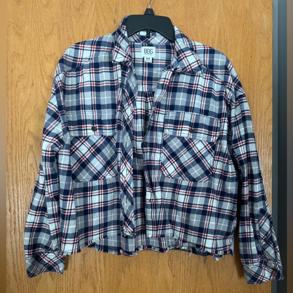 BDG Red and Blue Plaid Shirt